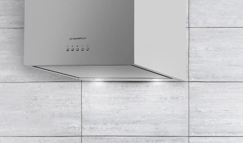 Современное яркое LED освещение будет превосходно освещать рабочую зону приготовления