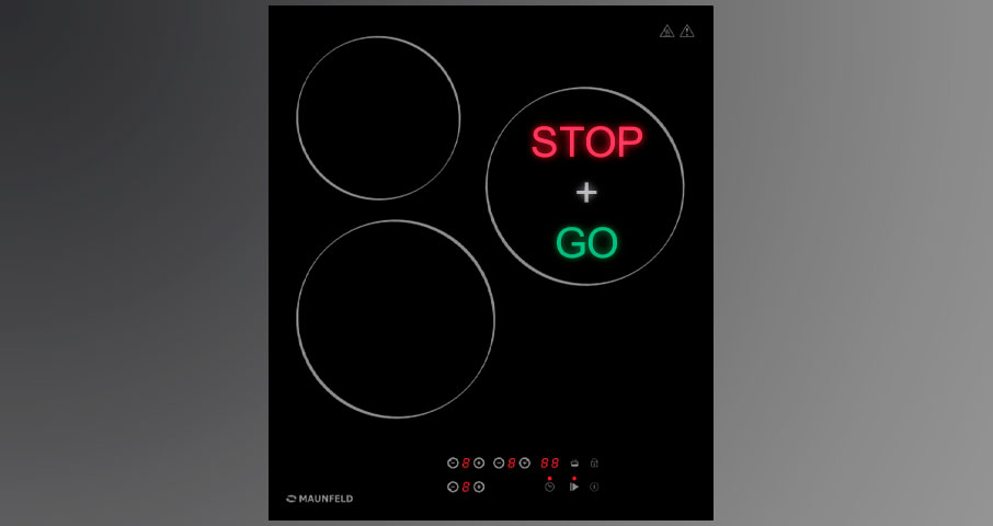 Функция Stop &amp; Go создана для&nbsp;того, чтобы Вы могли в&nbsp;любой момент поставить нагрев конфорки на&nbsp;паузу, а&nbsp;затем так же&nbsp;просто возобновить ее работу