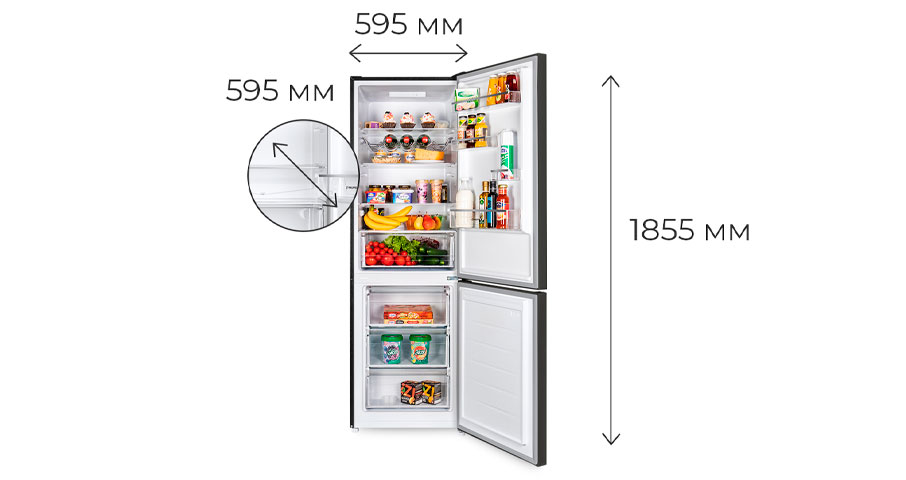 <span class="nobr">2-х</span> дверный холодильник обладает отличным соотношением цена/качество и&nbsp;лаконичным дизайном.
