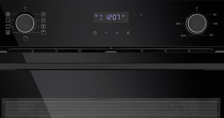 Поворотные ручки PUSH PULL в&nbsp;сочетании с&nbsp;современным сенсорным управлением обеспечивают комфортное и&nbsp;наиболее точную регулировку параметров приготовления. Большой цифровой дисплей духового шкафа отображает всю необходимую информацию.