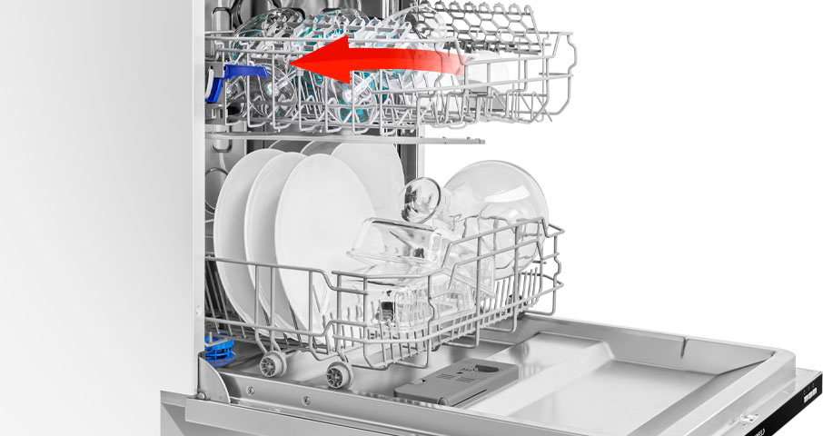 Благодаря подъемному механизму вы можете отрегулировать верхнюю корзину по&nbsp;высоте, чтобы вымыть большую сковороду или сотейник. Изменяемая высота корзины позволяет добиться эргономичного размещения посуды при загрузке.