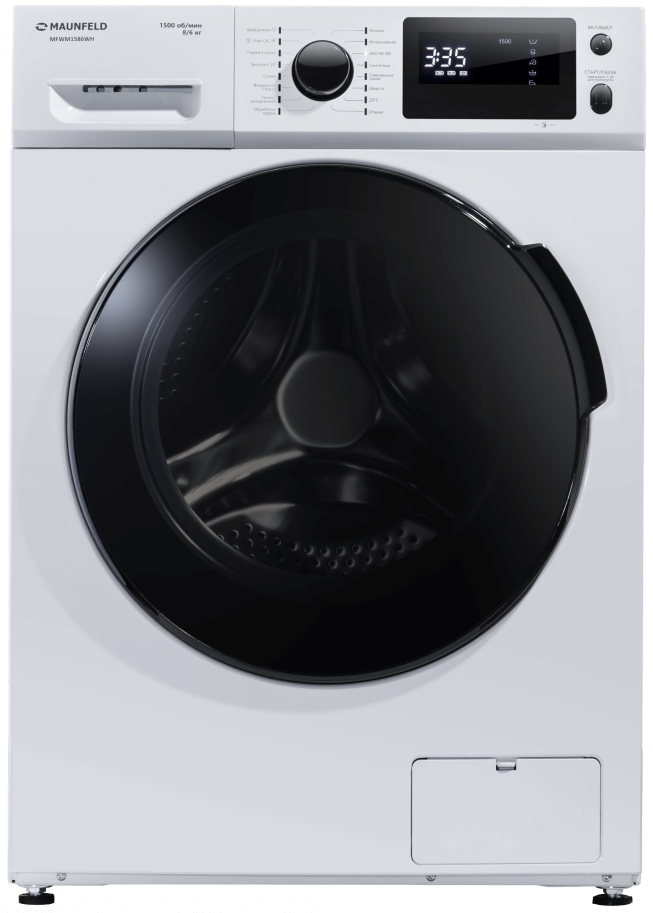 

Стиральная машина c сушкой инвертором и паром MAUNFELD MFWM1586WH