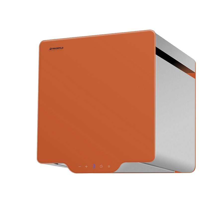 Современная кухонная вытяжка MAUNFELD Box Quadro 40 (оранжевый) Современная кухонная вытяжка MAUNFELD Box Quadro 40 (оранжевый)
