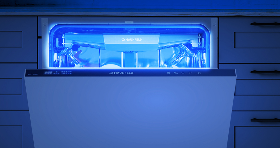  Внутренняя LED подсветка облегчит процесс загрузки посуды и&nbsp;моющих средств.