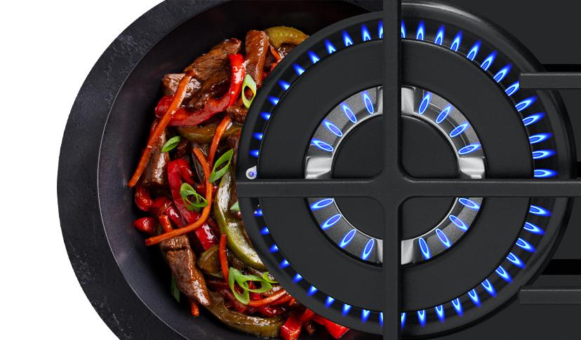 Мощная WOK-конфорка с&nbsp;двойным пламенем мощностью 3800&nbsp;Вт