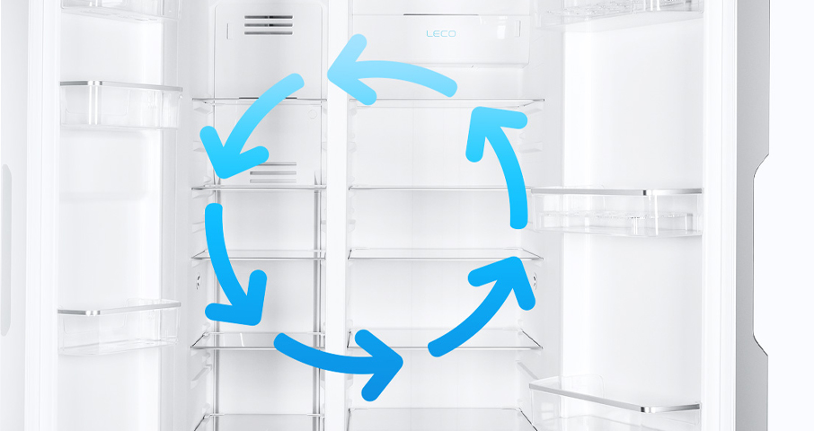 Благодаря системе охлаждения TOTAL NO FROST на&nbsp;стенках холодильника не&nbsp;образуется иней, а&nbsp;разморозка происходит автоматически.