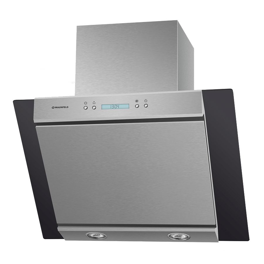 Наклонная кухонная вытяжка MAUNFELD Gloria 60 (нержавеющая сталь/черное стекло) Наклонная кухонная вытяжка MAUNFELD Gloria 60 (нержавеющая сталь/черное стекло)