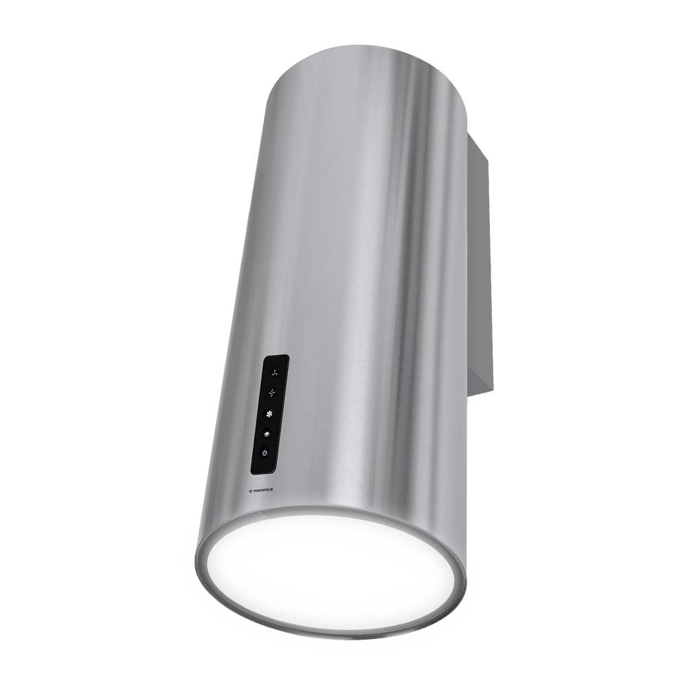 Дизайнерская серая вытяжка  с сенсорным управлением