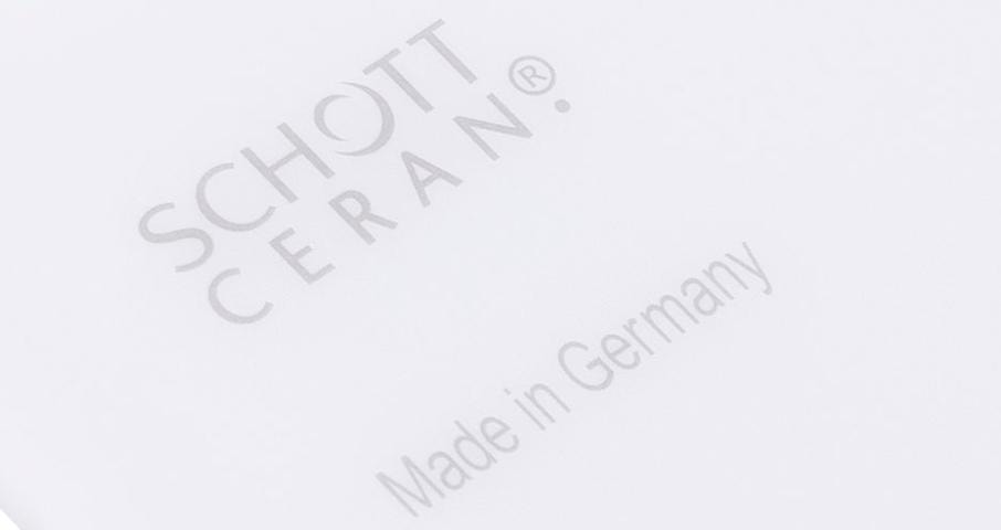 Немецкая стеклокерамика SCHOTT CERAN&nbsp;&mdash; один из&nbsp;мировых лидеров в&nbsp;производстве стеклокерамических панелей. Идеально гладкое покрытие обладает большим запасом прочности и&nbsp;устойчивостью к&nbsp;царапинам.