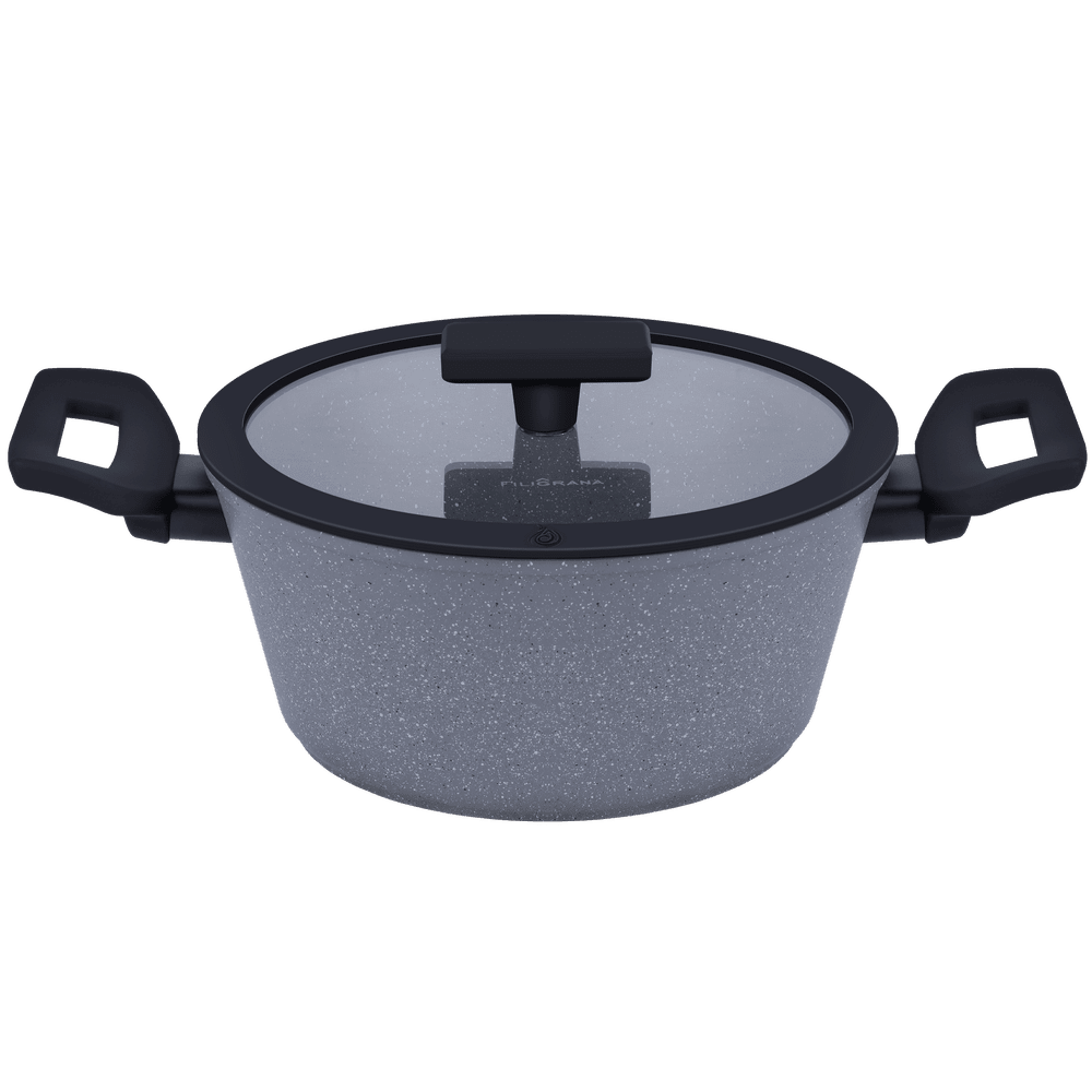 Кастрюля FILIGRANA SAGA FG24SGA01CS из кованого алюминия со стеклянной крышкой, 24 см