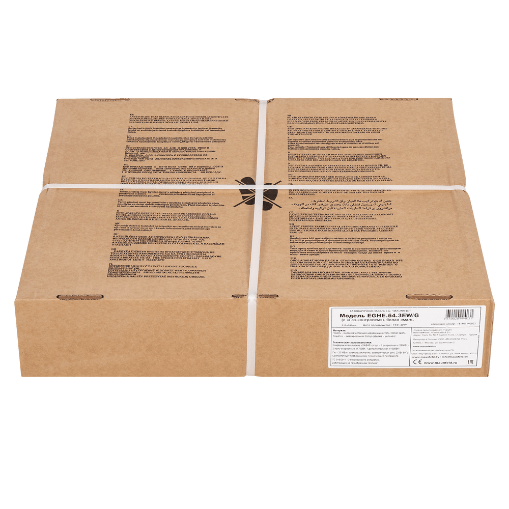 Газовая варочная панель MAUNFELD EGHE.64.3EW/G