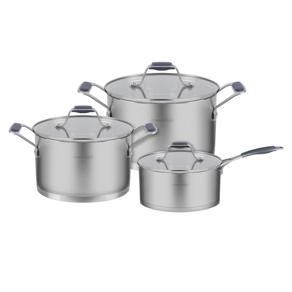 Набор посуды из нержавеющей стали MAUNFELD MADISON MF124MS01ST (6 предметов)