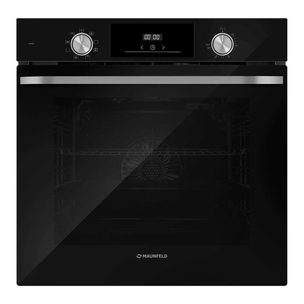 Электрический черный духовой шкаф 60 см с режимом конвекции Электрический черный духовой шкаф 60 см с режимом конвекции