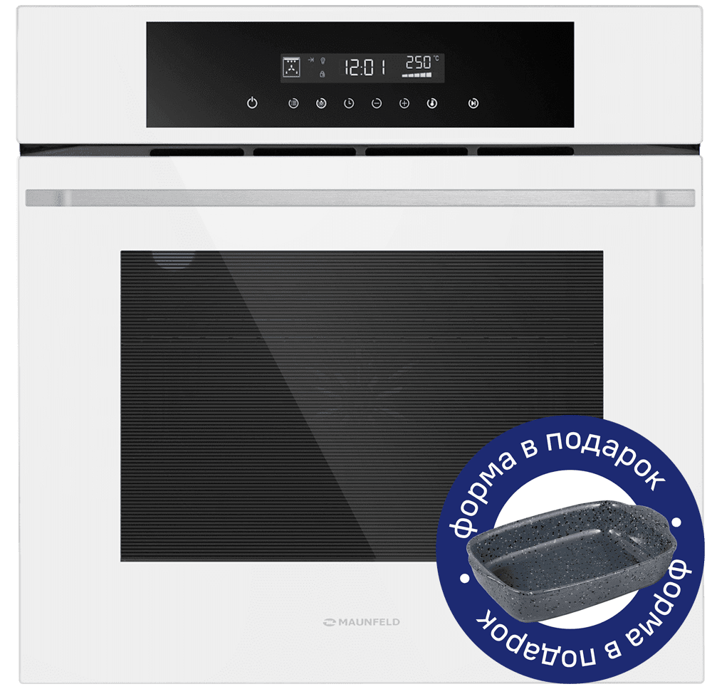 Электрический  белый духовой шкаф 60 см с режимом конвекции