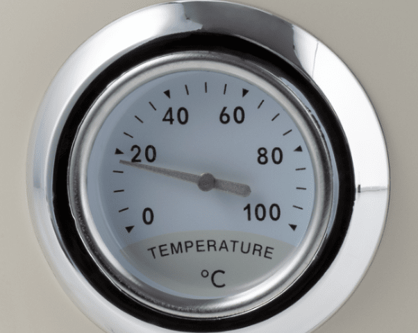 Стильный круглый термометр с&nbsp;циферблатом, яркая LED подсветка переключателя