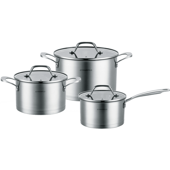 Набор посуды из&nbsp;нержавеющей стали MAUNFELD TAYLOR MF125TL01ST (6&nbsp;предметов)