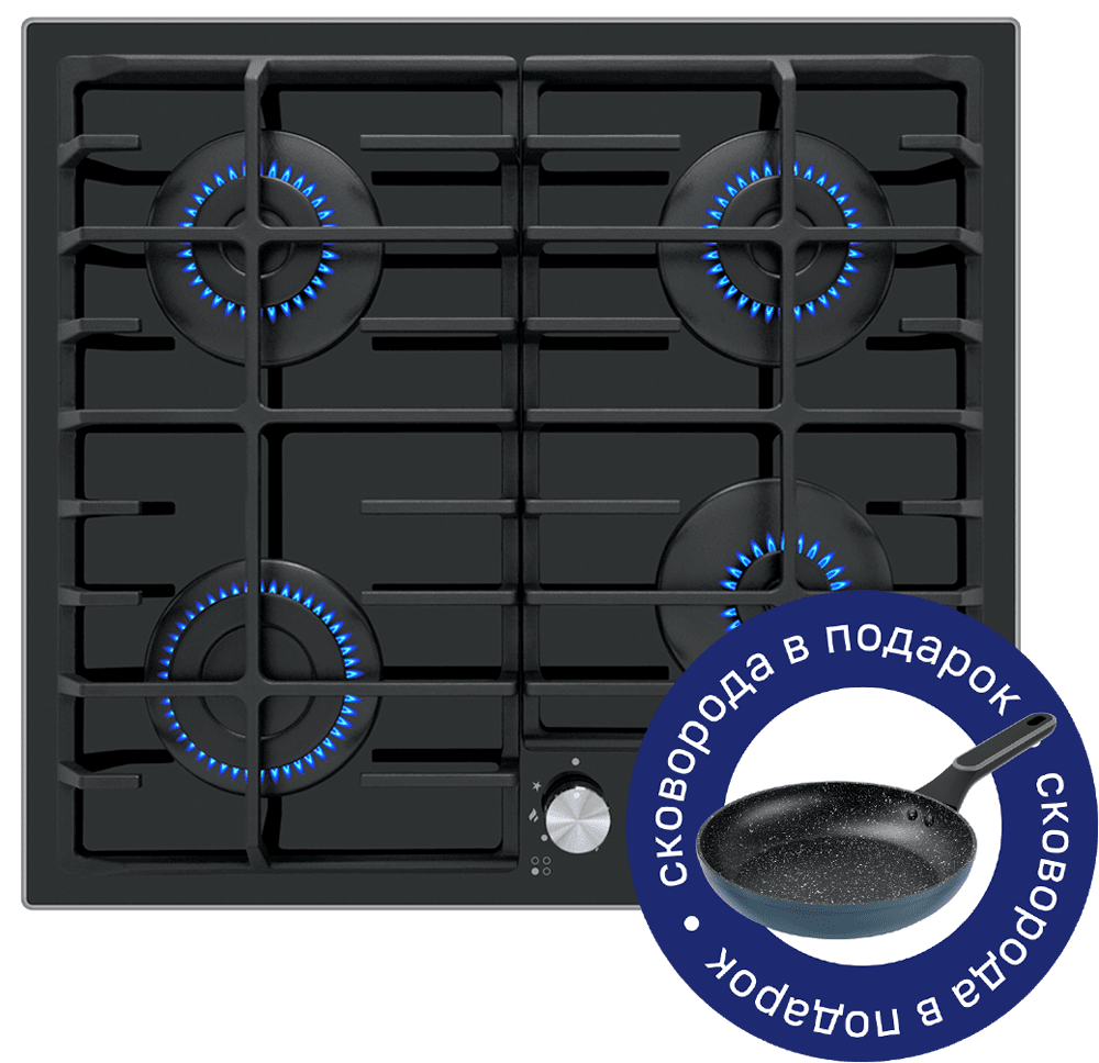 Газовая варочная панель MAUNFELD EGHG.64.6CB/G