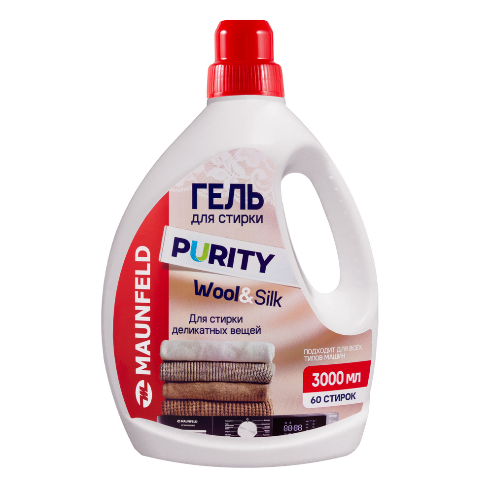 Гель для стирки Maunfeld Purity Wool&Silk 3000мл MWL3000PD Гель для стирки Maunfeld Purity Wool&Silk 3000мл MWL3000PD