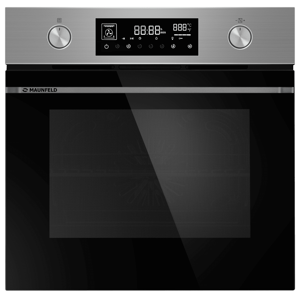 Электрический  серый духовой шкаф 60 см с режимом конвекции