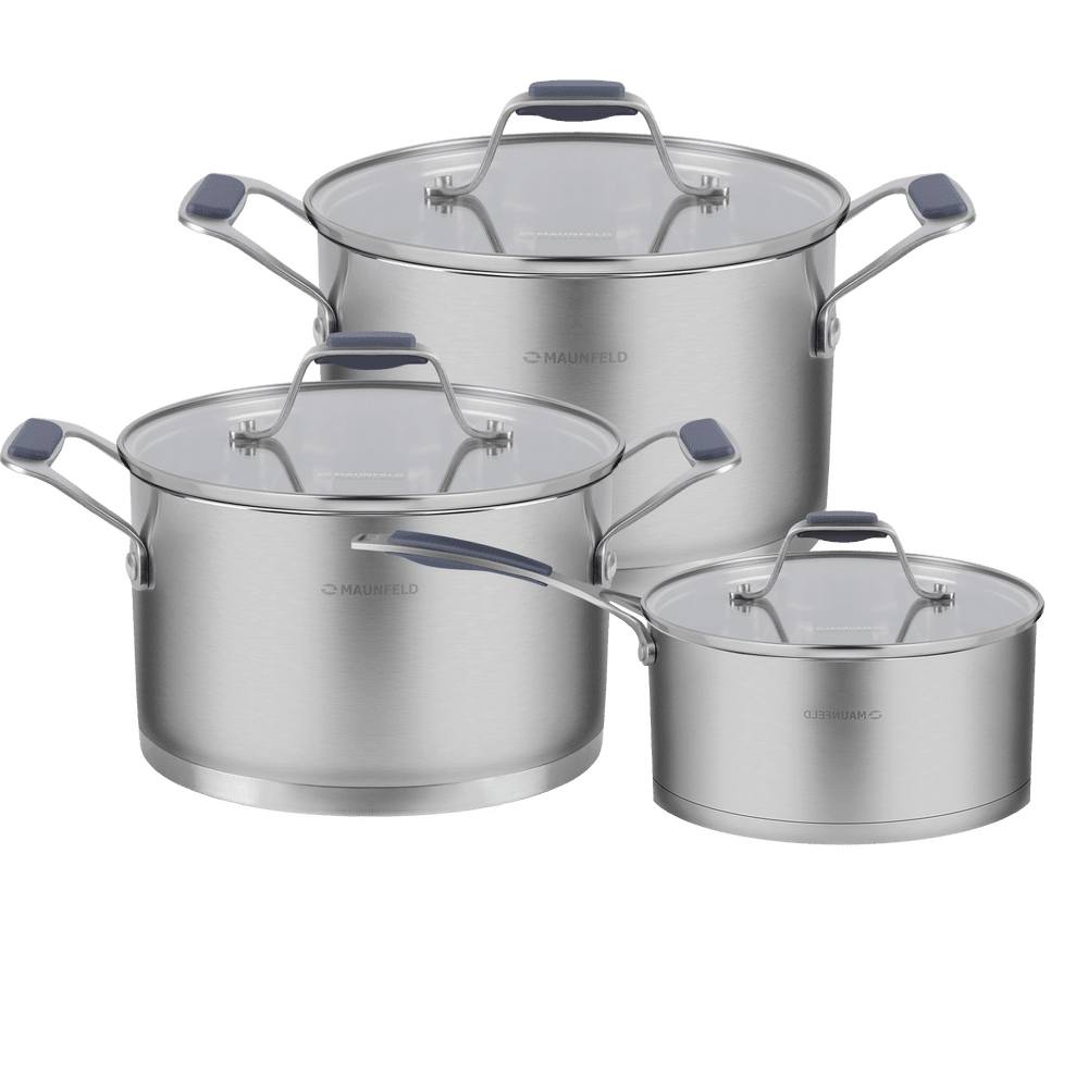 Набор посуды из нержавеющей стали MAUNFELD MADISON MF124MS01ST (6 предметов)