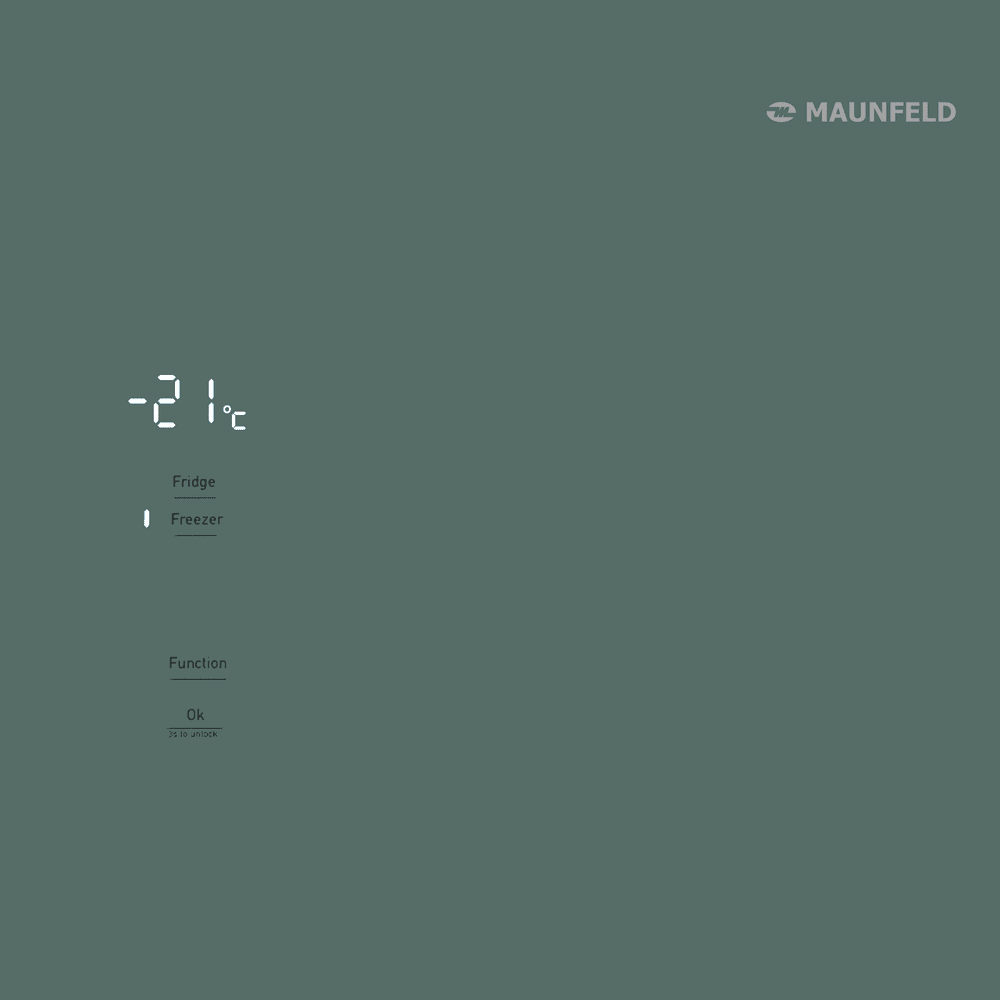 Холодильник с инвертором MAUNFELD MFF191NFGN Matt Inverter