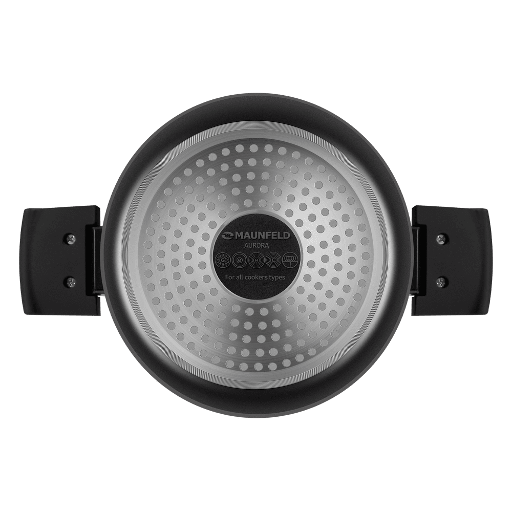 Кастрюля с крышкой MAUNFELD AURORA MF24ARR1CS из литого алюминия, 24*12см