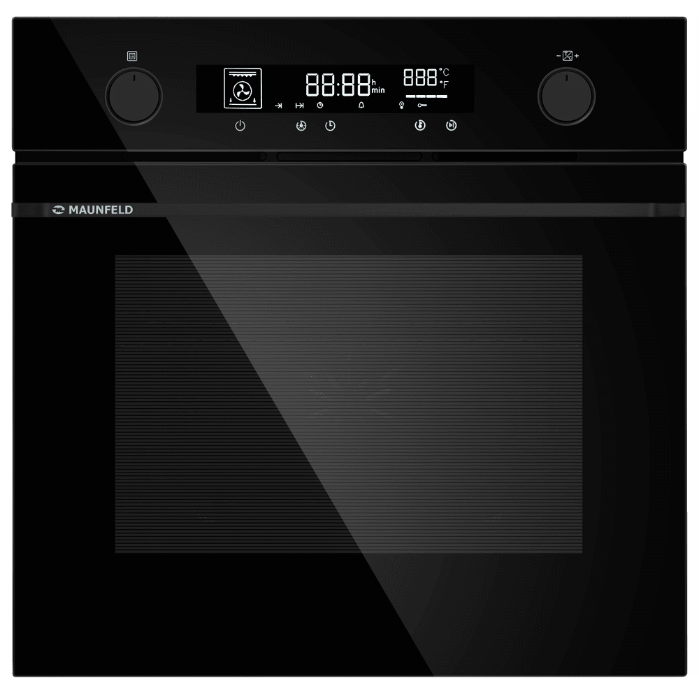 Электрический  черный духовой шкаф 60 см с режимом конвекции