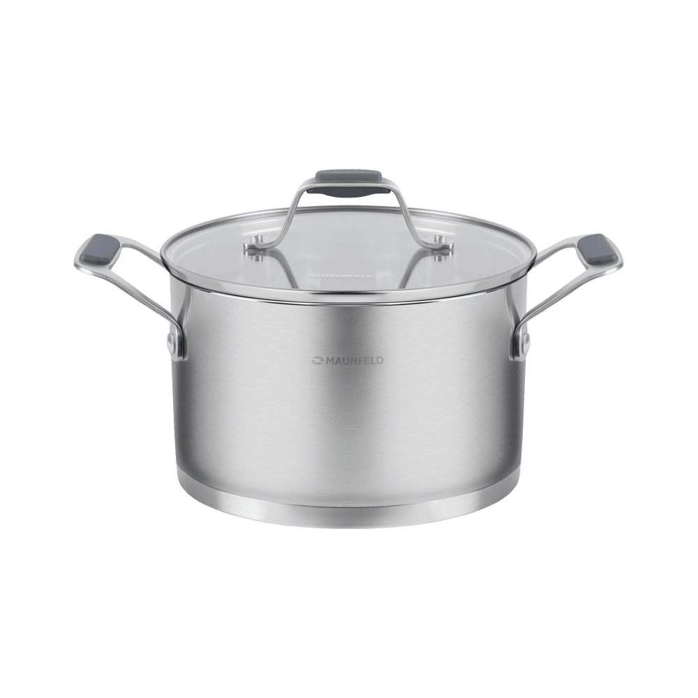 Кастрюля MAUNFELD MADISON MF20MS01CR из нержавеющей стали со стеклянной крышкой, 16 см, 1,9 л Кастрюля MAUNFELD MADISON MF20MS01CR из нержавеющей стали со стеклянной крышкой, 16 см, 1,9 л