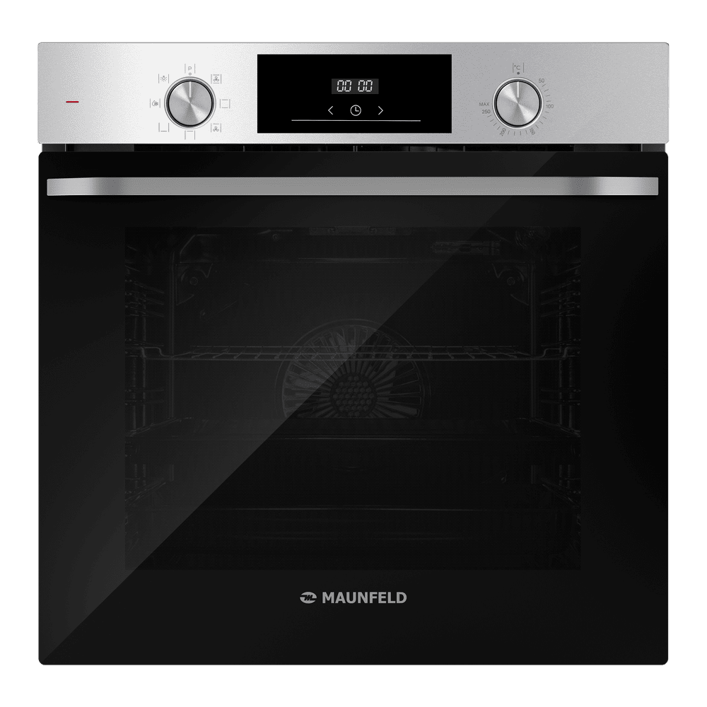 Электрический  серый духовой шкаф 60 см с режимом конвекции