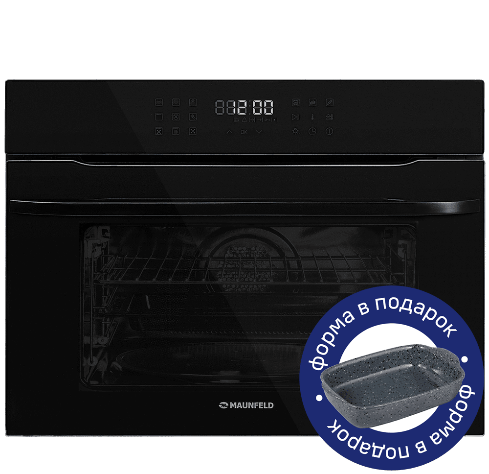 Электрический  черный духовой шкаф 60 см с режимом конвекции