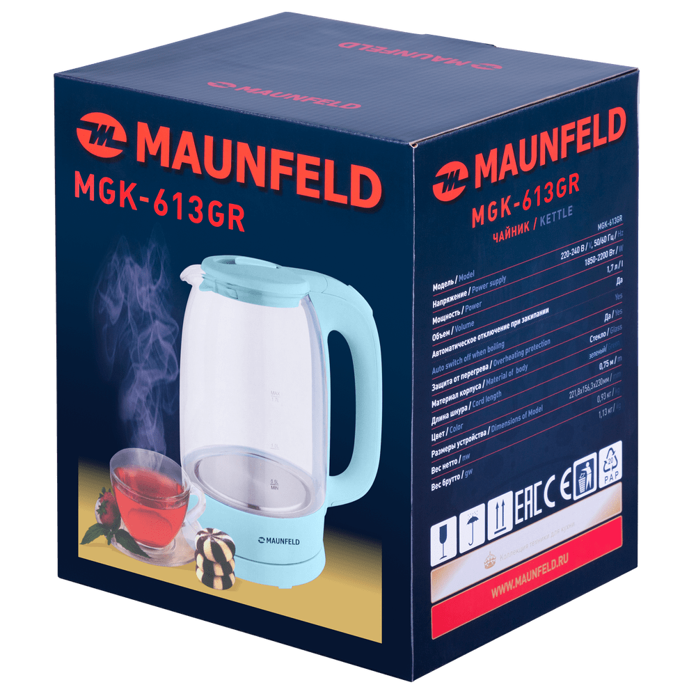 Чайник MAUNFELD MGK-613GR