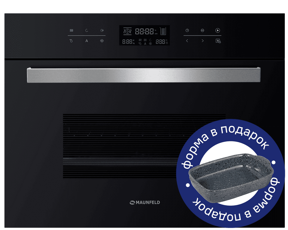 Электрический черный духовой шкаф 60 см с режимом конвекции Электрический черный духовой шкаф 60 см с режимом конвекции