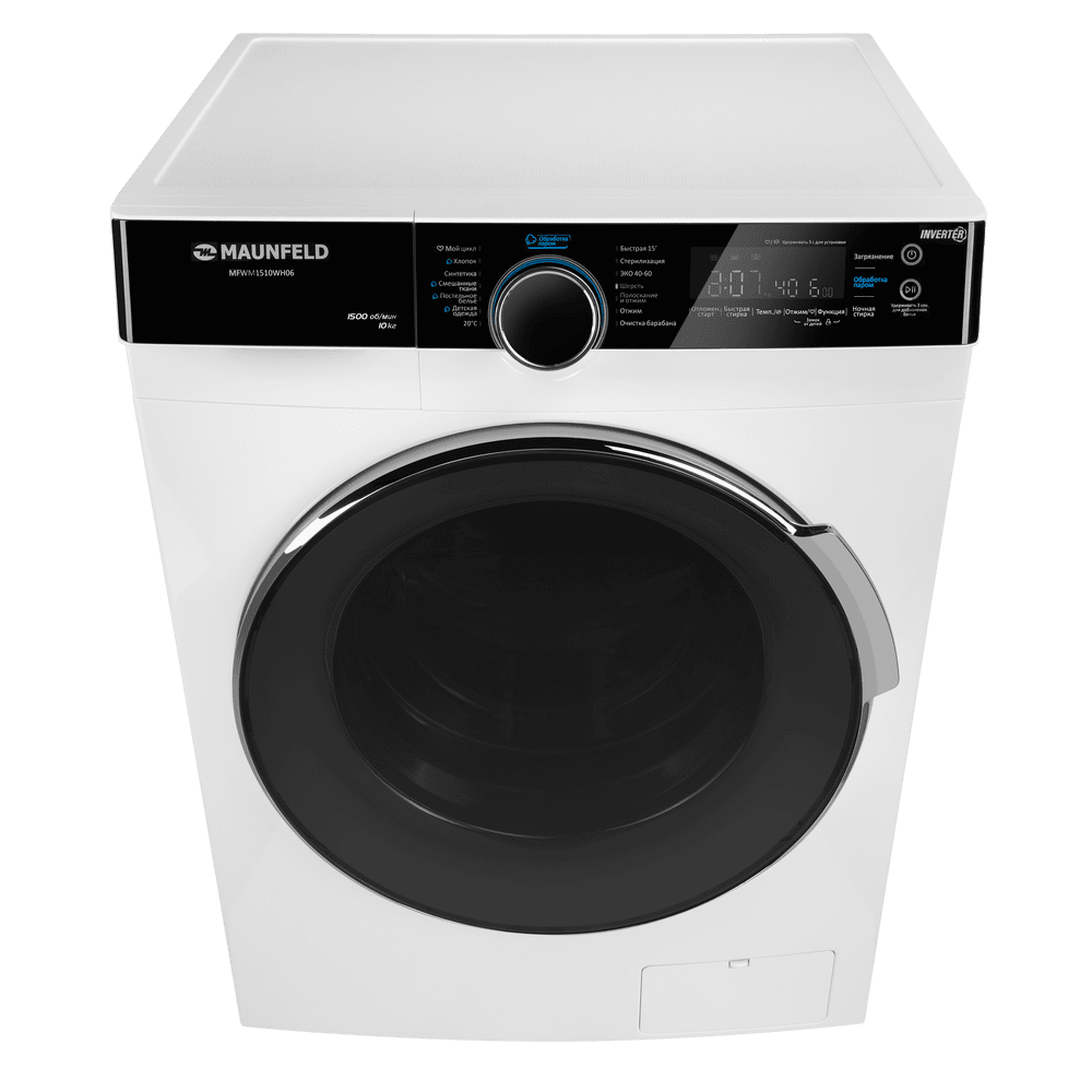 Стиральная машина с инвертором и паром MAUNFELD MFWM1510WH06