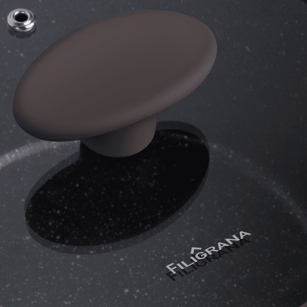 Кастрюля FILIGRANA EDDA FG20EDD01CS из кованого алюминия со стеклянной крышкой, 20 см