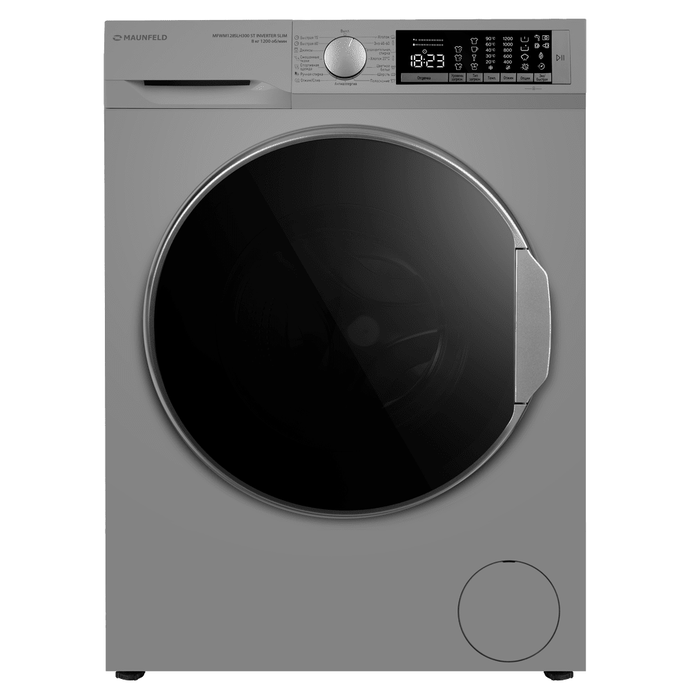 Стиральная машина с инвертором и паром MAUNFELD MFWM128SL300 ST INVERTER SLIM