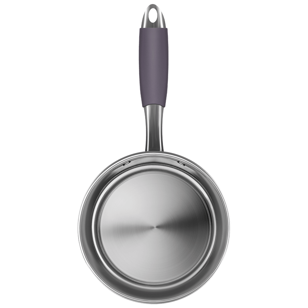 Ковш MAUNFELD LEONA MF18LN01SP из нержавеющей стали со стеклянной крышкой, 16 см, 1,6 л.