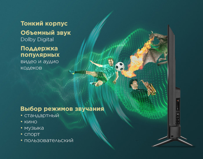 Телевизор MAUNFELD MLT55USD02G