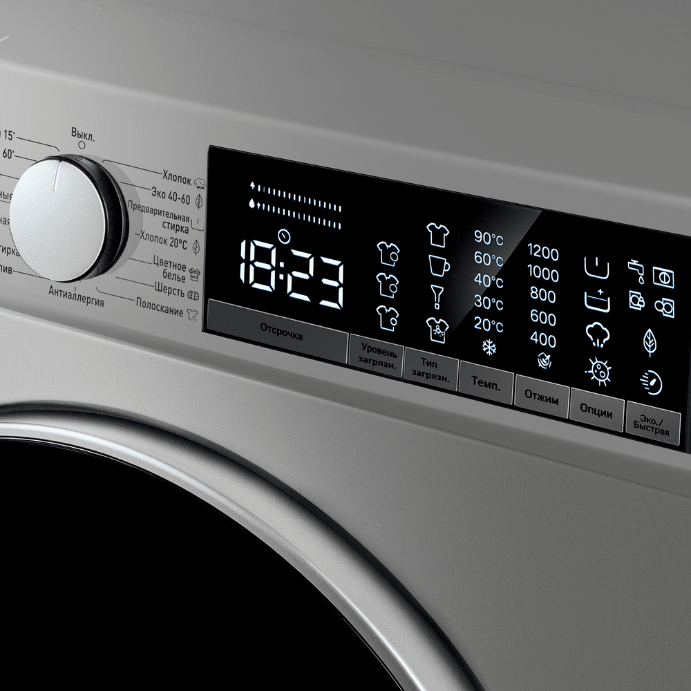 Стиральная машина с инвертором и паром MAUNFELD MFWM128SL300 ST INVERTER SLIM