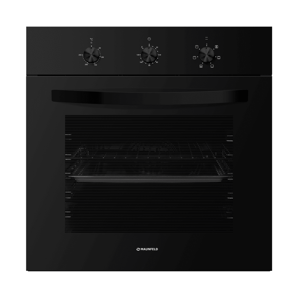 Электрический  черный духовой шкаф 60 см с режимом конвекции