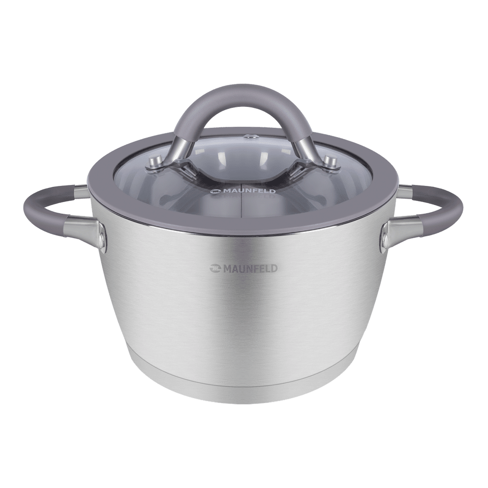 Кастрюля MAUNFELD LEONA MF40LN01CR из нержавеющей стали со стеклянной крышкой, 20 см, 3,2 л. Кастрюля MAUNFELD LEONA MF40LN01CR из нержавеющей стали со стеклянной крышкой, 20 см, 3,2 л.