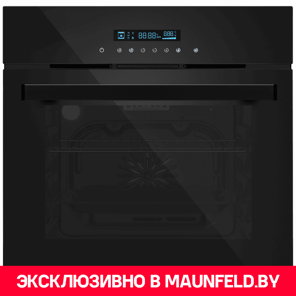 Электрический  черный духовой шкаф 60 см с режимом конвекции