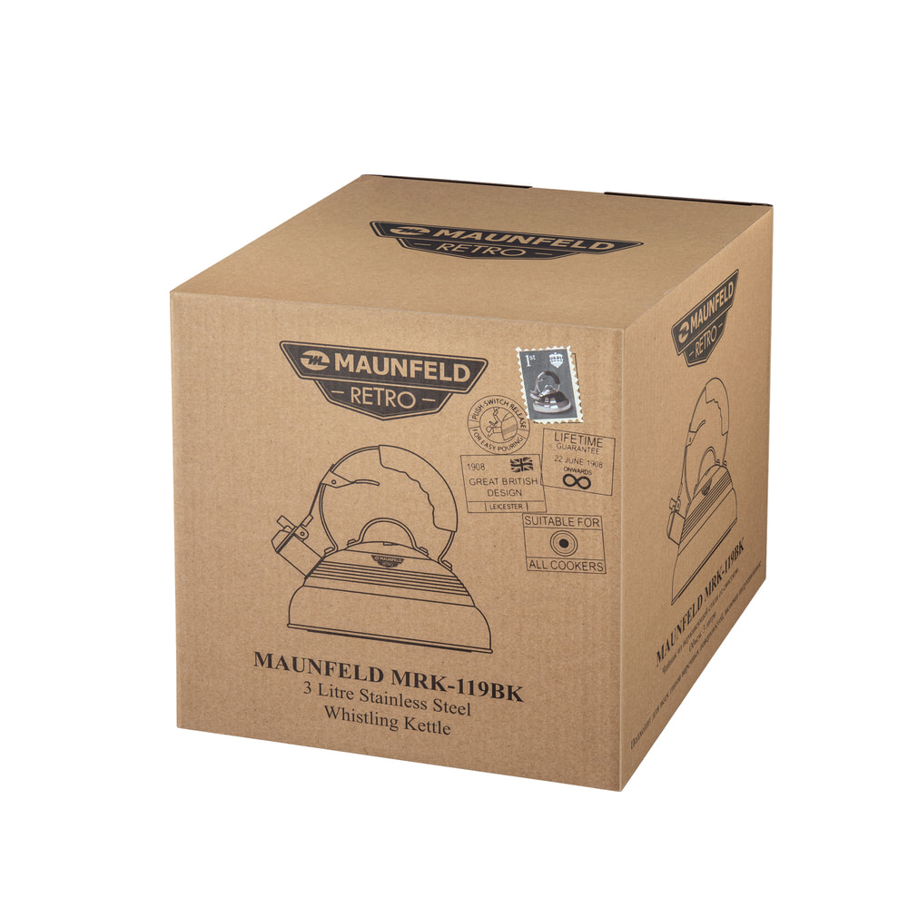 Чайник со свистком MAUNFELD MRK-119BK