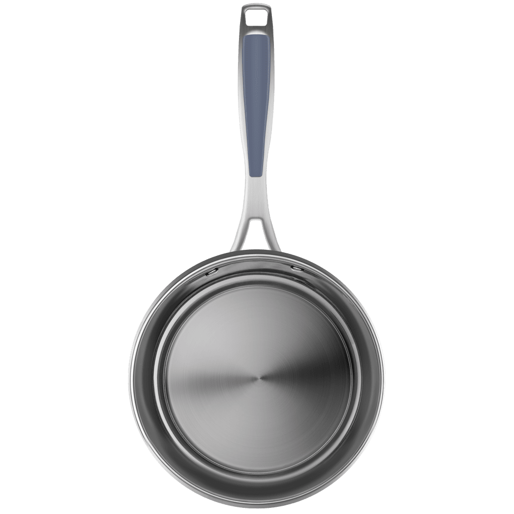 Ковш MAUNFELD MADISON MF18MS01SP из нержавеющей стали со стеклянной крышкой, 16 см, 1,8 л.