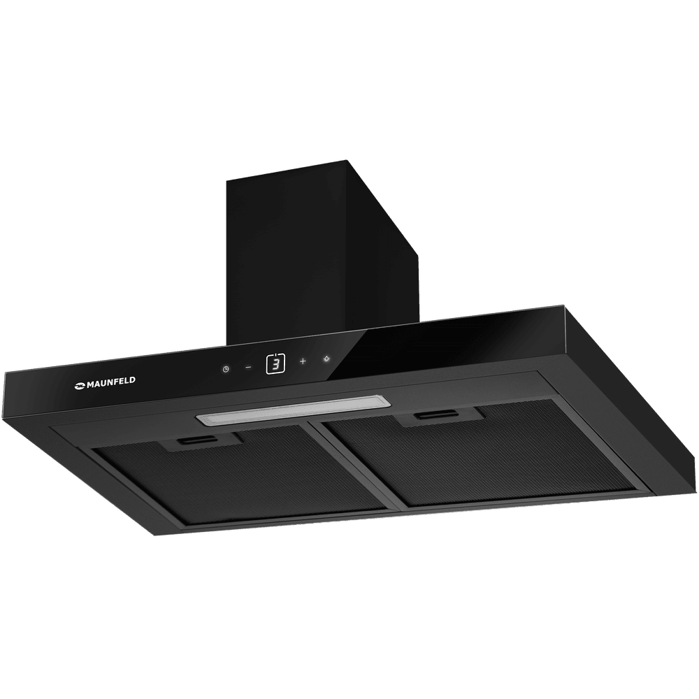 черная вытяжка 90 см с сенсорным управлением