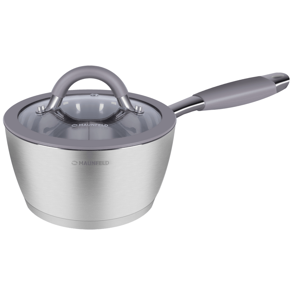 Ковш MAUNFELD LEONA MF18LN01SP из нержавеющей стали со стеклянной крышкой, 16 см, 1,6 л. Ковш MAUNFELD LEONA MF18LN01SP из нержавеющей стали со стеклянной крышкой, 16 см, 1,6 л.