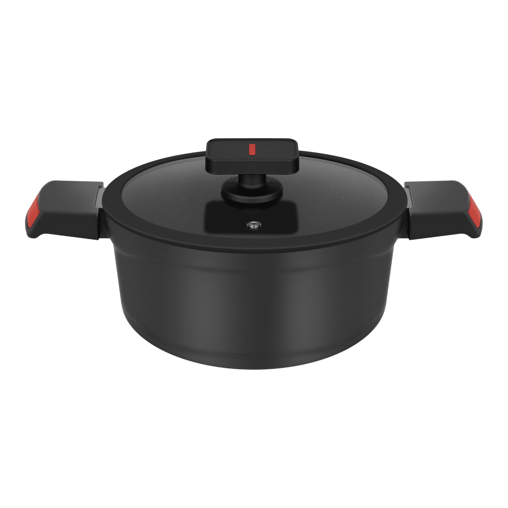 Кастрюля с крышкой MAUNFELD AURORA MF20ARR1CS из литого алюминия, 20*10 см