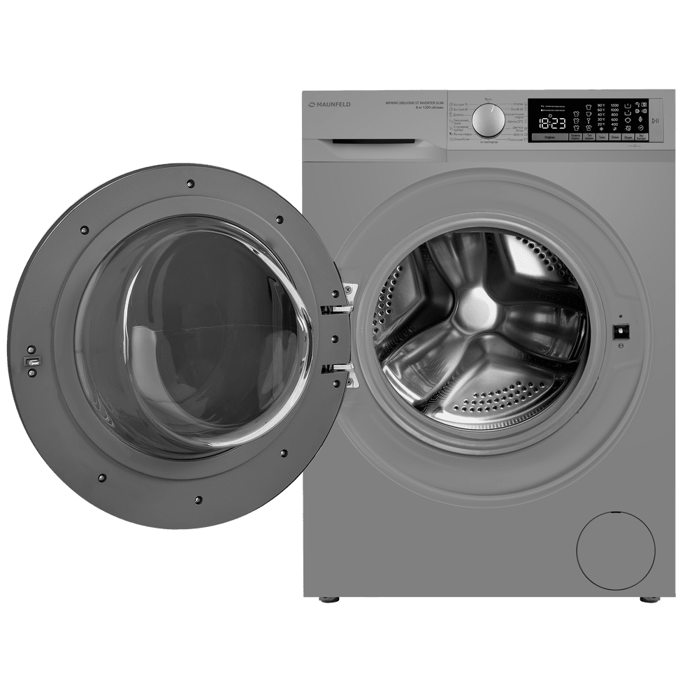 Стиральная машина с инвертором и паром MAUNFELD MFWM128SL300 ST INVERTER SLIM