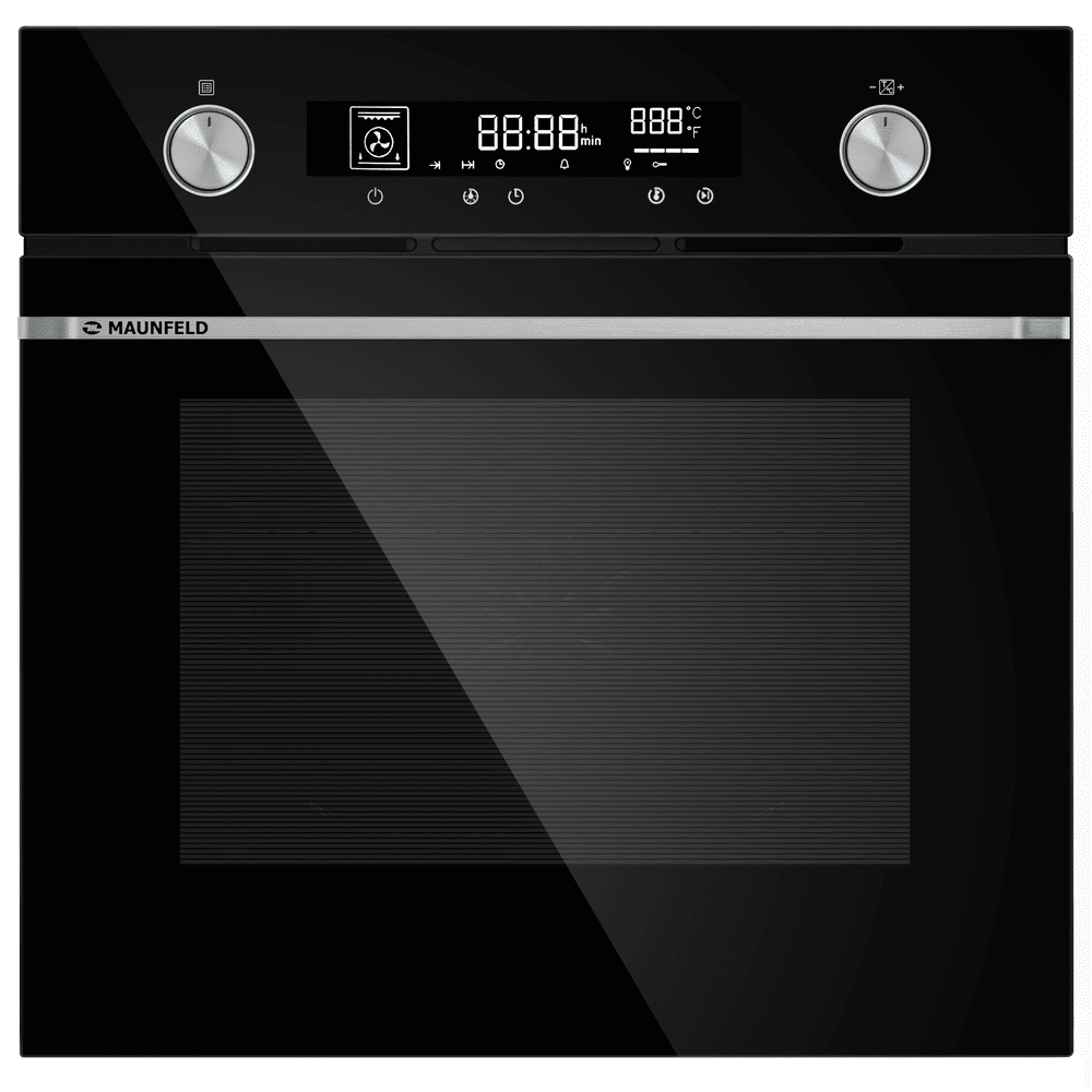 Электрический  черный духовой шкаф 60 см с режимом конвекции