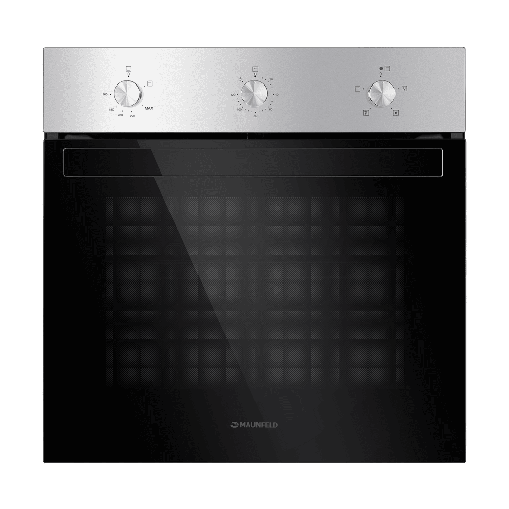 Газовый  серый духовой шкаф 60 см с режимом конвекции