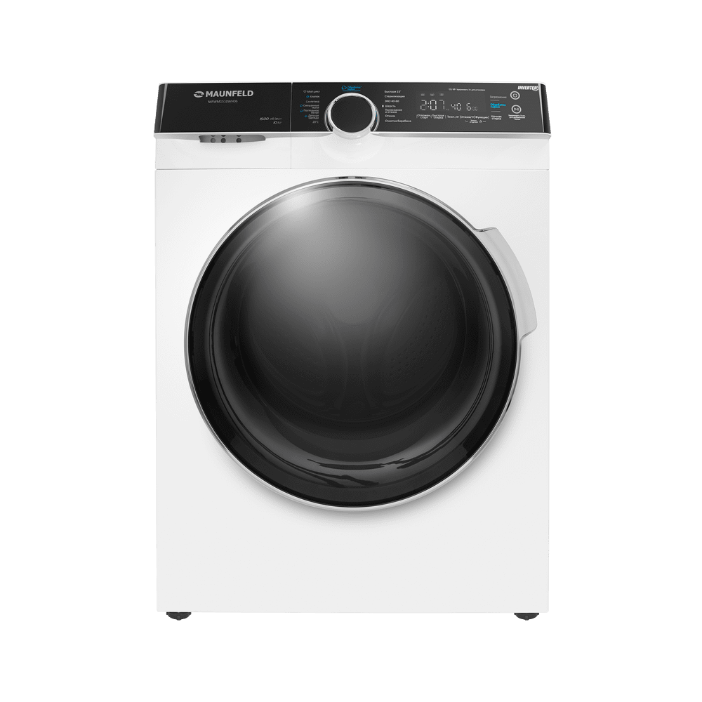 Стиральная машина с инвертором и паром MAUNFELD MFWM1510WH06 Стиральная машина с инвертором и паром MAUNFELD MFWM1510WH06